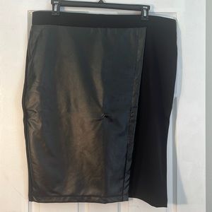 Liz Claiborne Black faux leather skirt